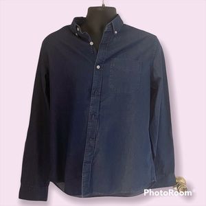 Gap Men Denim Button Down Shirt M NWT $59